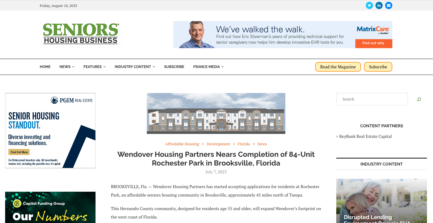 Seniors Housing Business